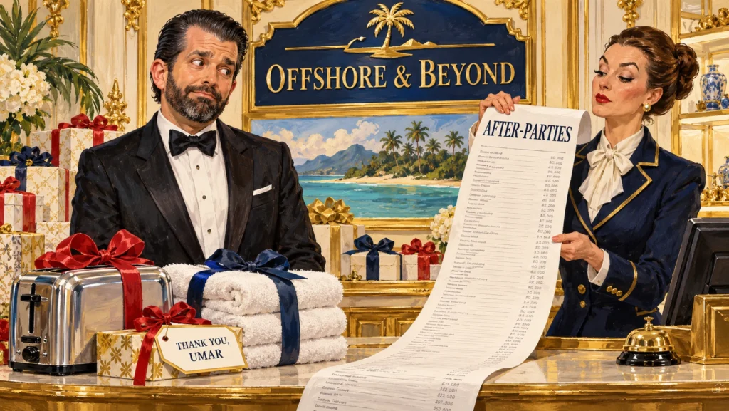 Don Jr.’s wedding registry: towels, toaster, Russian oligarch.