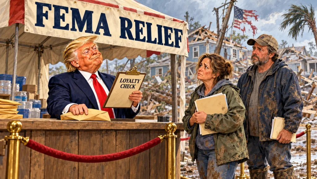 Disaster relief is not a Trump loyalty program.