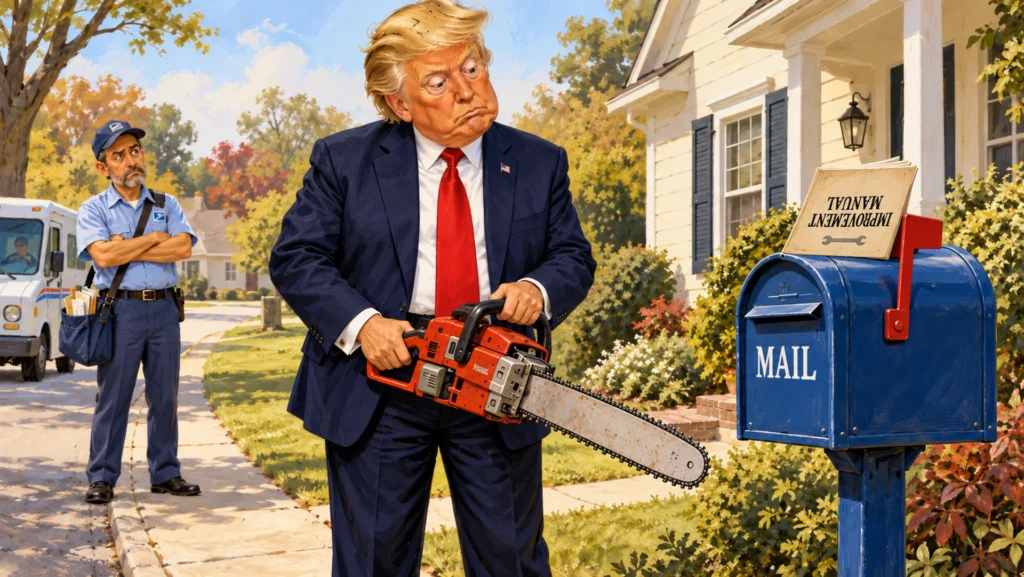 Mailbox improvement kit: chainsaw, ego, no instructions.