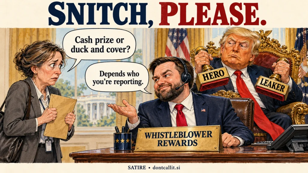 Snitch, Please. Trump Discovers Whistleblowers.