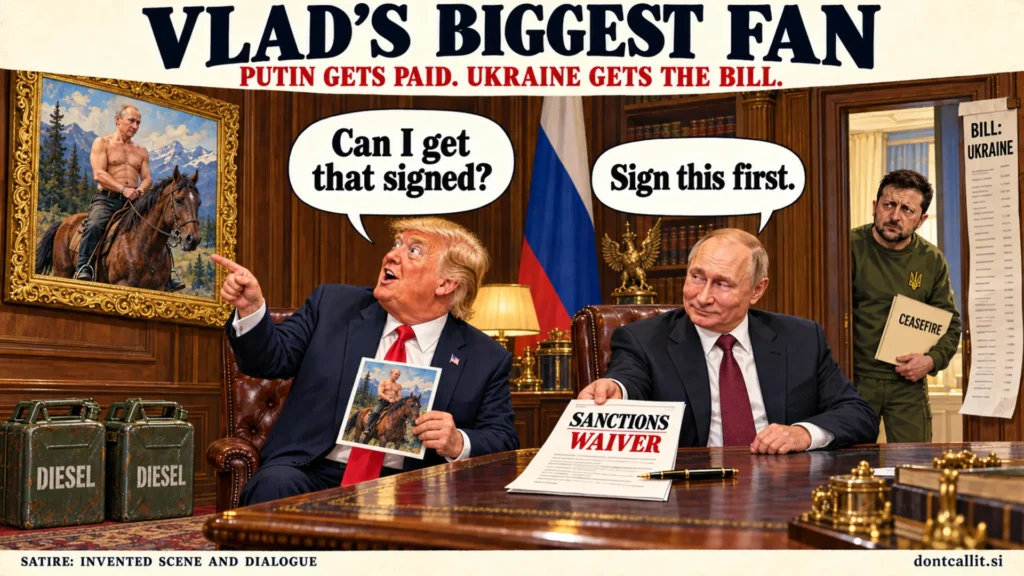 Vlad's Biggest Fan. Putin Gets Paid. Ukraine Gets the Bill.